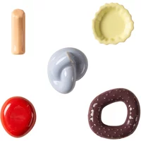 Schneid Schneid - Fossil Wandhaken, bunt (5er-Set)