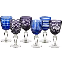 POLSPOTTEN POLSPOTTEN - Cobalt Weinglas, mehrfarbig (6er-Set)