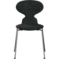 Fritz Hansen Fritz Hansen - Ant 3101 Stuhl, schwarz / grau (Vanir 0193) / Esche schwarz gefärbt / verchromt