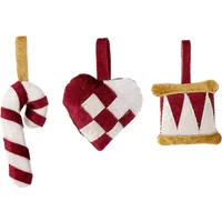Bloomingville Bloomingville - Velua Ornament, rot (3er-Set)