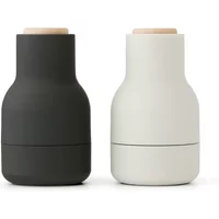 Audo Audo - Bottle Grinder Mühle Small, H 11.5 cm, Buche / ash / carbon (2er-Set)