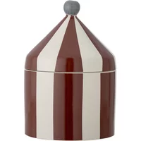 Bloomingville Bloomingville - Mini Cimmi Aufbewahrungsbox mit Deckel, Ø 15,5 cm, rot / weiß