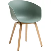 Hay HAY - About A Chair AAC 22, Eiche lackiert / fall green 2.0 (Kunststoffgleiter)