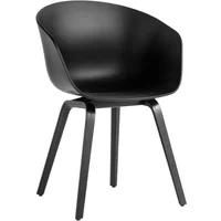 Hay HAY - About A Chair AAC 22, Eiche schwarz lackiert / black 2.0 (Kunststoffgleiter)