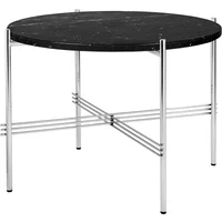 Gubi GUBI - TS Couchtisch Ø 55 cm, Stahl poliert / Marmor schwarz