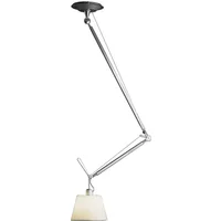 Artemide Artemide - Tolomeo Decentrata Suspensione Pendelleuchte, Aluminium / Pergamentschirm Ø 24 cm