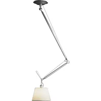 Artemide Artemide - Tolomeo Decentrata Suspensione Pendelleuchte, Aluminium / Pergamentschirm Ø 32 cm