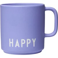 Design Letters Design Letters - AJ Favourite Porzellan Becher mit Henkel, Happy / pale iris