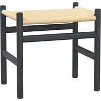 Carl Hansen & Søn Carl Hansen - CH53 Hocker, Buche soft blau lackiert / Naturgeflecht