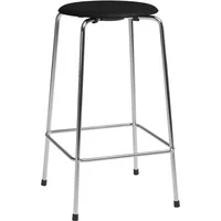 Fritz Hansen Fritz Hansen - High Dot Barhocker H 65 cm, Furnier Esche schwarz / Untergestell Chrom (4 Beine)