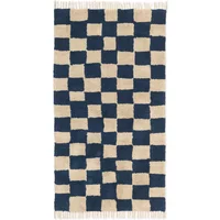 Ferm Living Ferm Living - Mara Teppich waschbar, 90 x 150 cm, deep blue / warm sand