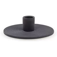 Nuuck Nuuck - Cirkler 01 Keramik Kerzenhalter Ø 12 x H 3,5 cm, charcoal black