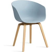 Hay HAY - About A Chair AAC 22, Eiche lackiert / slate blue 2.0 (Kunststoffgleiter)