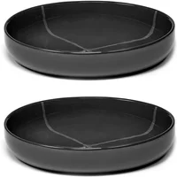 Serax Serax - Zuma tiefer Teller by Kelly Wearstler, Ø 20,5 cm, Pacific / grau (2er-Set)