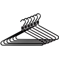 Radius Design Radius Design - Kleiderbügel, schwarz / Clip schwarz (6er-Set)