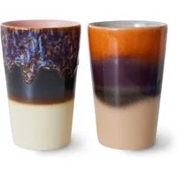 HKliving HKliving - 70's Teebecher 460 ml, dusk (2er-Set)