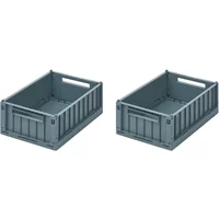 LIEWOOD LIEWOOD - Weston Aufbewahrungsbox, 25 x 18 x 9,5 cm, whale blue (2er-Set)