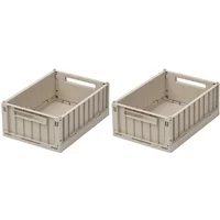 LIEWOOD LIEWOOD - Weston Aufbewahrungsbox, 25 x 18 x 9,5 cm, sandy (2er-Set)