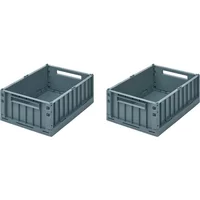LIEWOOD LIEWOOD - Weston Aufbewahrungsbox, 36 x 25 x 13,5 cm, whale blue (2er-Set)