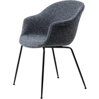 Gubi GUBI - Bat Dining Stuhl Vollpolsterung (Conic Base), schwarz / Around Bouclé (023)