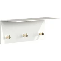 Frost Frost - Unu Wandgarderobe 40 x 15 x 15 cm, weiß matt / gold poliert