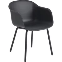 Muuto Muuto - Fiber Outdoor Armlehnstuhl, anthrazit schwarz