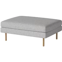 Bolia Bolia - Scandinavia Pouf 100 x 70 cm, Eiche geölt / Nantes hellgrau