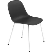 Muuto Muuto - Fiber Side Chair Tube Base, Chrom / schwarz recycled
