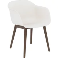 Muuto Muuto - Fiber Chair Wood Base, Eiche dunkel gebeizt / weiß recycled