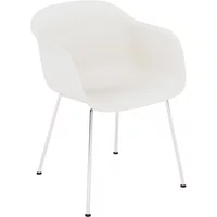Muuto Muuto - Fiber Chair Tube Base, Chrom / weiß recycled