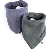 Sebra Sebra - Lätzchen aus Musselin, blau / grün (2er-Set)
