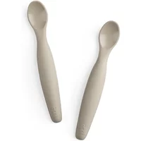 Sebra Sebra - Silikonlöffel, jetty beige (2er-Set)