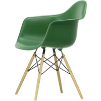 Vitra Vitra - Eames Plastic Armchair DAW RE, Esche honigfarben / smaragd (Filzgleiter basic dark)