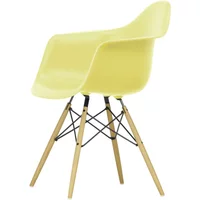 Vitra Vitra - Eames Plastic Armchair DAW RE, Esche honigfarben / citron (Filzgleiter basic dark)