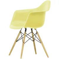 Vitra Vitra - Eames Plastic Armchair DAW RE, Ahorn gelblich / citron (Filzgleiter basic dark)