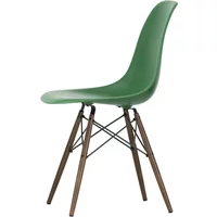 Vitra Vitra - Eames Plastic Side Chair DSW RE, Ahorn dunkel / smaragd (Filzgleiter basic dark)