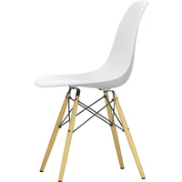 Vitra Vitra - Eames Plastic Side Chair DSW RE, Ahorn gelblich / baumwollweiß (Filzgleiter basic dark)