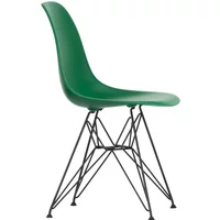 Vitra Vitra - Eames Plastic Side Chair DSR RE, basic dark / smaragd (Filzgleiter basic dark)
