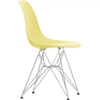 Vitra Vitra - Eames Plastic Side Chair DSR RE, verchromt / citron (Filzgleiter basic dark)