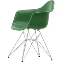 Vitra Vitra - Eames Plastic Armchair DAR RE, verchromt / smaragd (Filzgleiter basic dark)