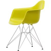 Vitra Vitra - Eames Plastic Armchair DAR RE, verchromt / senf (Filzgleiter basic dark)
