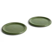 Hay HAY - Barro Teller Ø 24 cm, grün (2er-Set)
