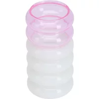 Design Letters Design Letters - Bubble - 2 in 1 Vase & Kerzenhalter, H 13,5 cm, pink / milky white