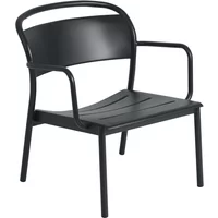 Muuto Muuto - Linear Steel Lounge Armchair, anthrazitschwarz RAL 7021