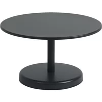 Muuto Muuto - Linear Steel Outdoor Kaffeetisch, Ø 70 x H 40 cm, anthrazitschwarz RAL 7021