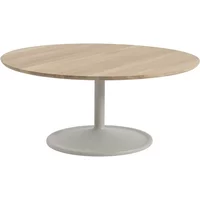 Muuto Muuto - Soft Couchtisch, Ø 95 cm, H 42 cm, Eiche geölt / grau