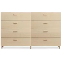 String Furniture String - Relief Kommode mit Beinen, breit, 2 x 82 x 41 x 92,2 cm, Esche