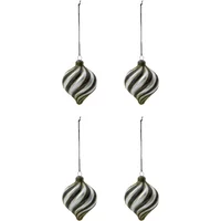 House Doctor House Doctor - Chan Ornament, Ø 8 cm, schwarz / weiß (4er-Set)