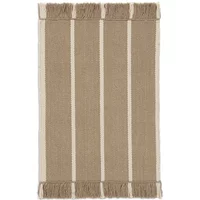 Ferm Living Ferm Living - Calm Kelim Fußmatte, 50 x 70 cm, dark sand / off-white