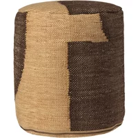 Ferm Living Ferm Living - Forene Cylinder Pouf, tan / chocolate